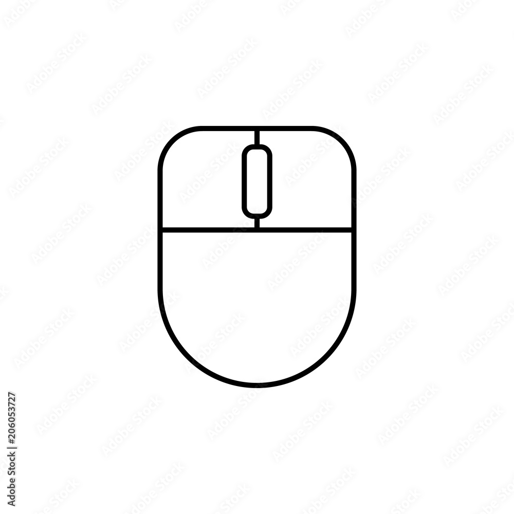 Aufkleber computer mouse icon. element of mobile banking for smart concept and web apps. thin line computer mo