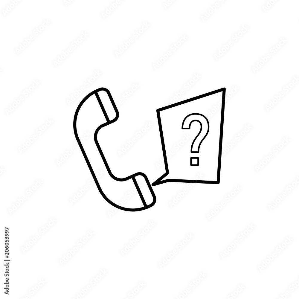 Aufkleber a question from the tube icon. element of mobile banking for smart concept and web apps. thin line a