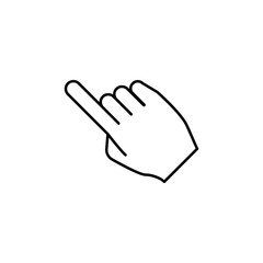 finger point icon. Element of mobile banking for smart concept and web apps. Thin line finger point icon can be used for web and mobile