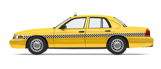 Yellow Taxi Isolated © nerthuz