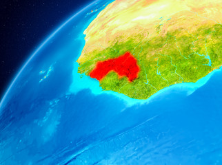 Guinea on Earth from space
