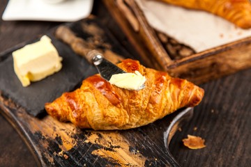 Fresh butter croissants