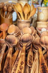 souvenir wooden spoons made by hand