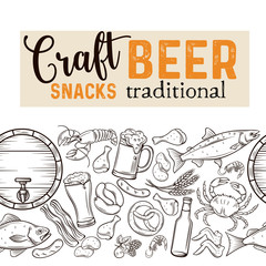 beer seamless border