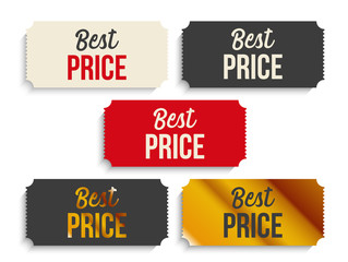 Best price banners set. Vector illustration.