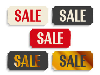 SALE banners set. Vector illustration.