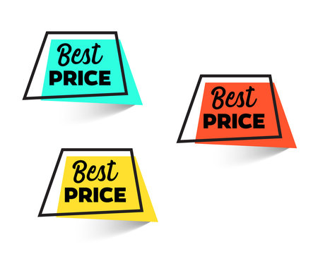 Best price banners set. Vector illustration.