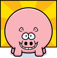 Obraz na płótnie Canvas Happy Cartoon Hippo