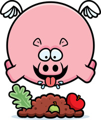 Cartoon Hippo Eating