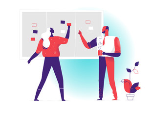 Manager che pianificano le attività di progetto sulla board