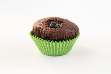 Brown maffin.White background.Minimalism.