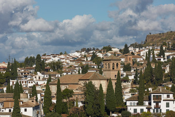 Obraz premium Ancient arabic fortress of Alhambra, Granada, Spain