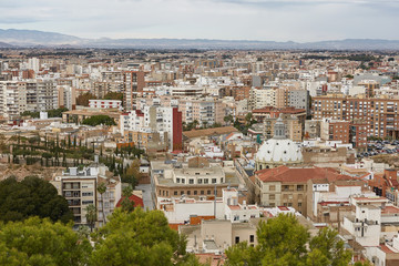 Fototapeta na wymiar Overview of a city of Cartagena in region Murcia in Spain