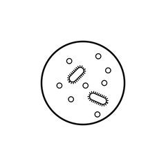 viruses in vitro icon. Element of microorganisms icon for mobile concept and web apps. Thin line viruses in vitro icon can be used for web and mobile