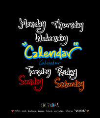 달력 / 손으로 그린 달력 이미지