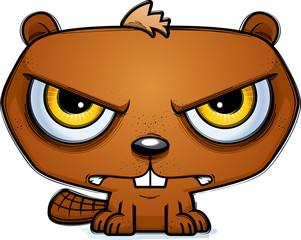 Fototapeta premium Mad Little Cartoon Beaver