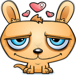 Little Cartoon Kangaroo in Love