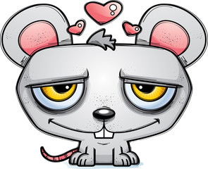 Little Cartoon Mouse in Love