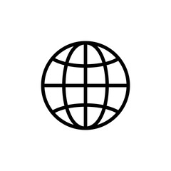 globe icon. Element of navigation for mobile concept and web apps. Thin line globe icon can be used for web and mobile