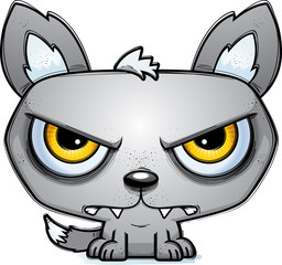 Mad Little Cartoon Wolf