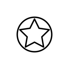 star in a circle icon. Element of navigation for mobile concept and web apps. Thin line star in a circle icon can be used for web and mobile