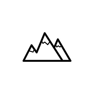 the mountains icon. Element of navigation for mobile concept and web apps. Thin line the mountains icon can be used for web and mobile