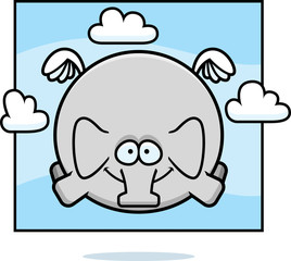 Cartoon Elephant in the Sky