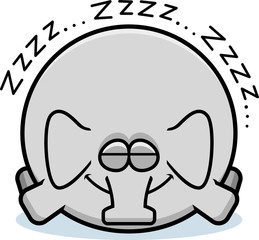 Cartoon Elephant Sleeping
