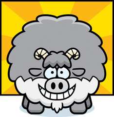 Happy Cartoon Goat