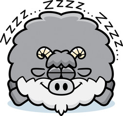 Cartoon Goat Sleeping