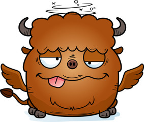 Obraz premium Drunk Cartoon Buffalo Wings