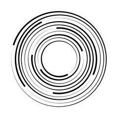 Concentric circle geometric element. Vector illustration