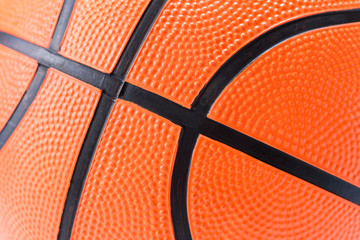 Fototapeta premium Close up of Orange basketball isolated on white background