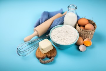 Basic baking ingredients