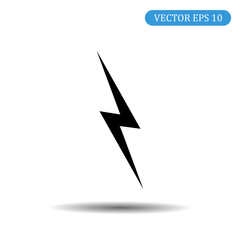 Thunder icon.Vector illustration in flat style. Eps 10