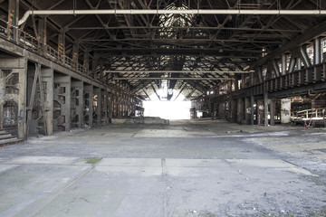 Rusty industrial steel constructions