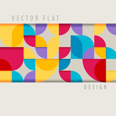 Vector flat abstract geometric design element.