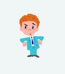 Businessman with an expression of unpleasant surprise.