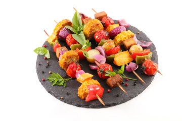 roasted vegetable skewer