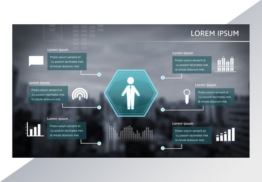 Futuristic Business Infographic Layout