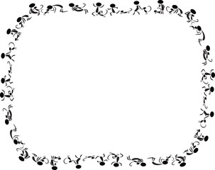 people with love vector border