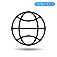 Linear icon of the world.Vector illustration eps 10