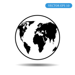 Globe icon . Vector illustration eps 10