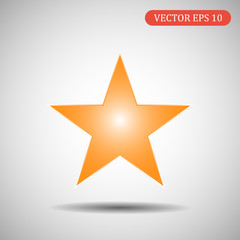 Gold star icon.Vector illustration eps 10