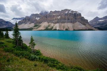 Fototapeta na wymiar Bow Lake in Banff National Park, Alberta, Canada