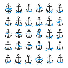 Anchor set. Vector