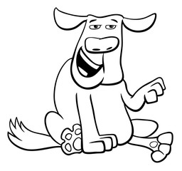 funny dog cartoon character coloring book