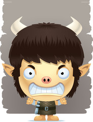 Angry Cartoon Boy Ogre
