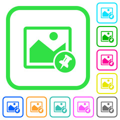 Pin image vivid colored flat icons