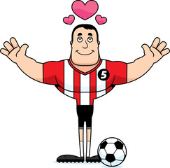 Cartoon Soccer Player  Hug
